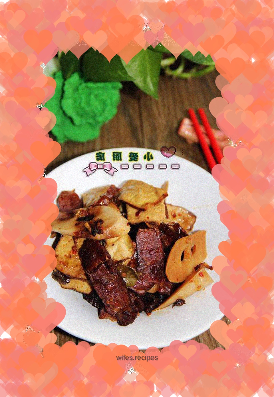 Steamed and smoked winter bamboo shoots and bacon