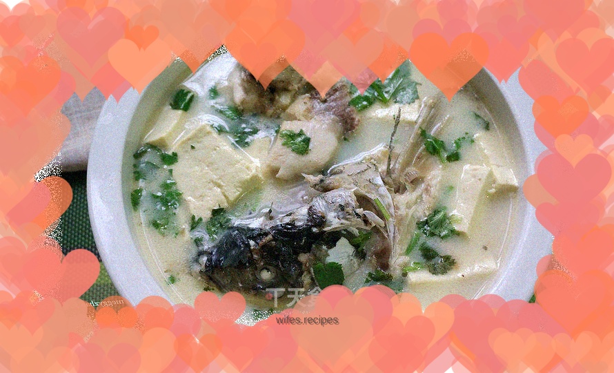 Fish head and tofu soup for one fish