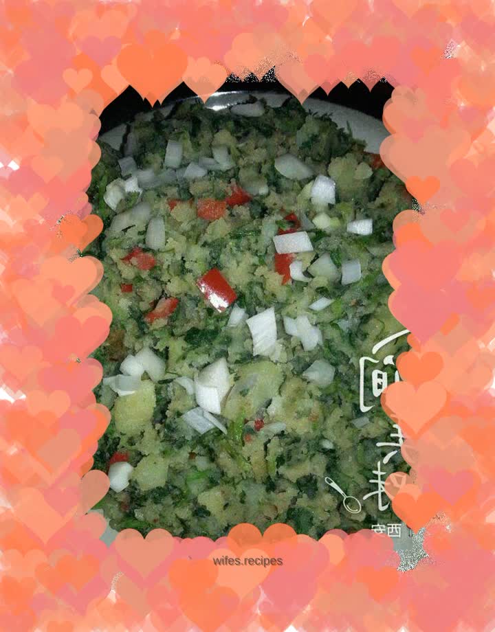 Mashed Potatoes and Alfalfa Sprouts, also called Potatoes, Alfalfa Sprouts