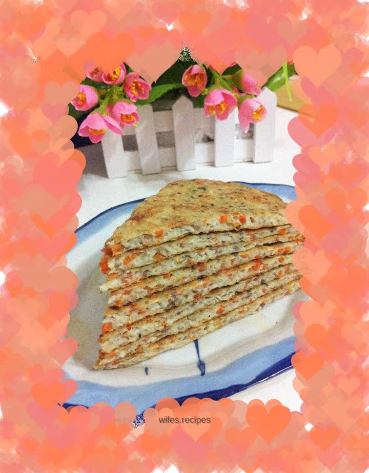 Carrot and Mushroom Egg Pancake