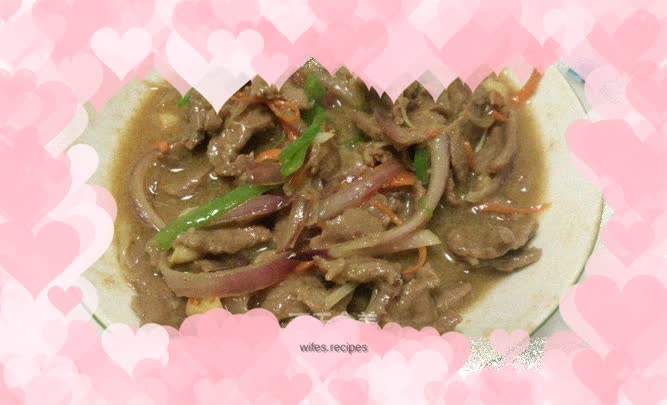 Three shredded beef slices