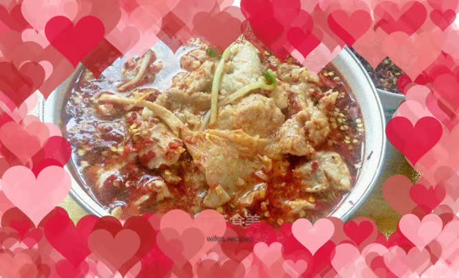 Home version of boiled pork slices