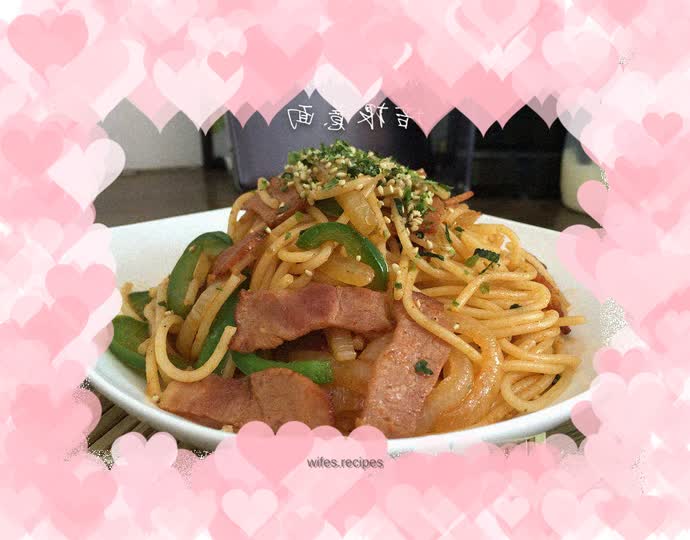 Bacon barley noodles