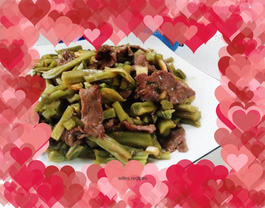 Stir-fried beef and dried vegetables