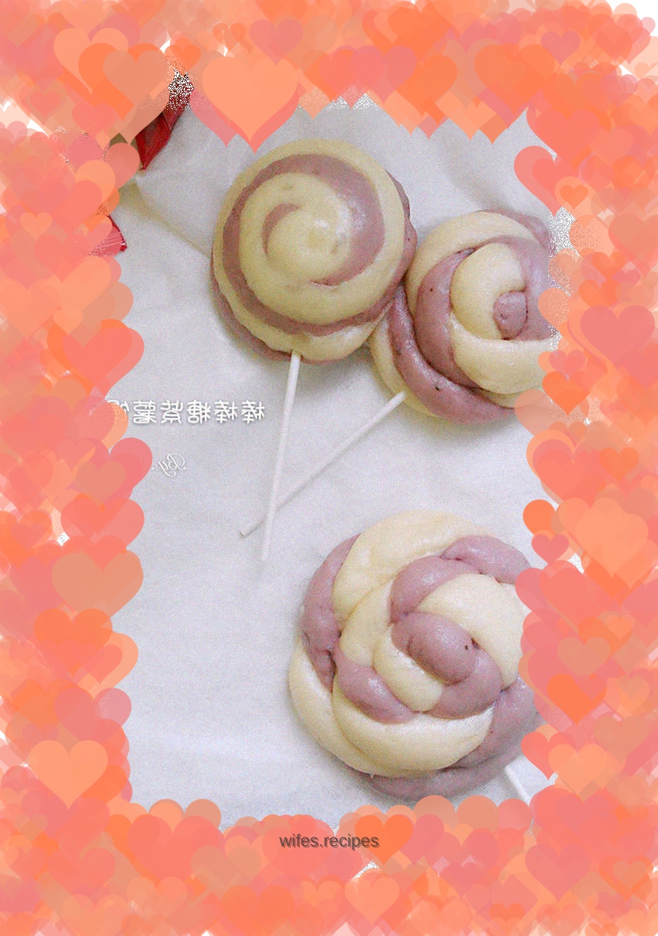Style steamed buns——Lollipop purple sweet potato steamed buns