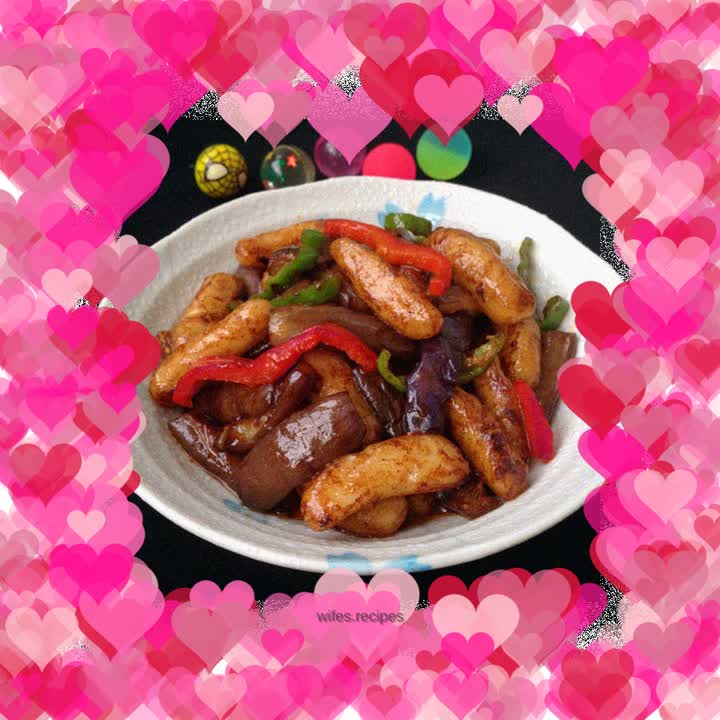 Eggplant loves rice cake