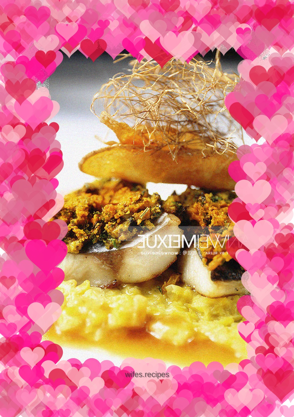 Basa fish and cashew nuts served with sweet corn puree