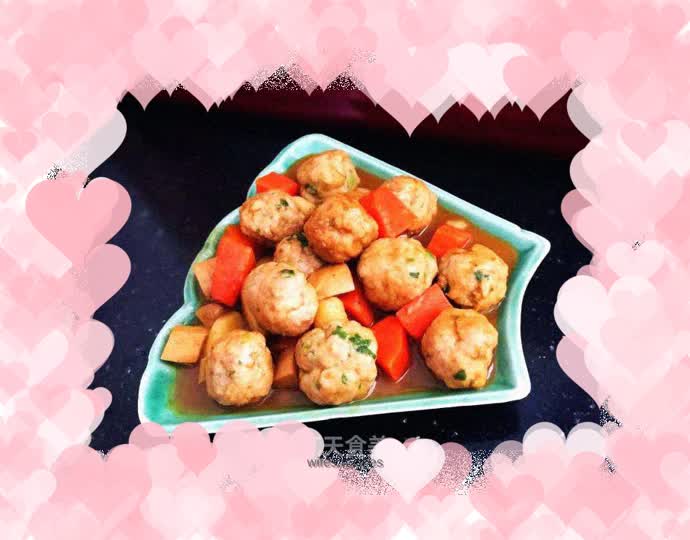 Potato Braised Wild Onion Meatballs