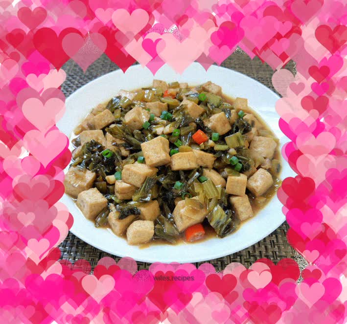 Braised tofu with pickled cabbage