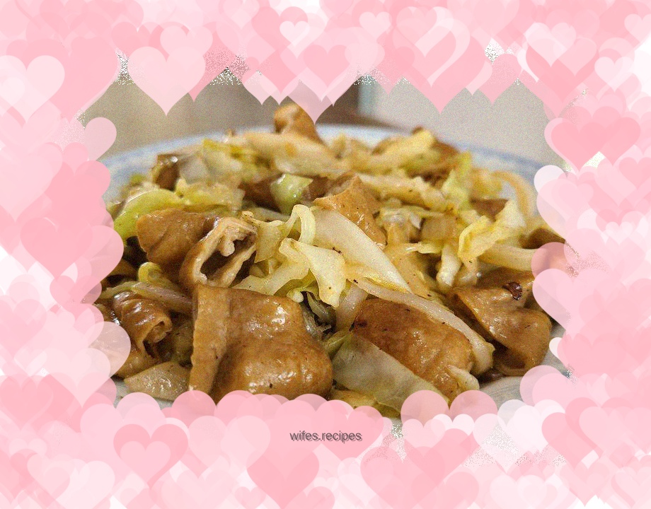 Stir-fried braised large intestine with cabbage