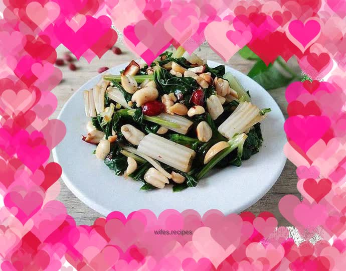 Peanuts mixed with celery