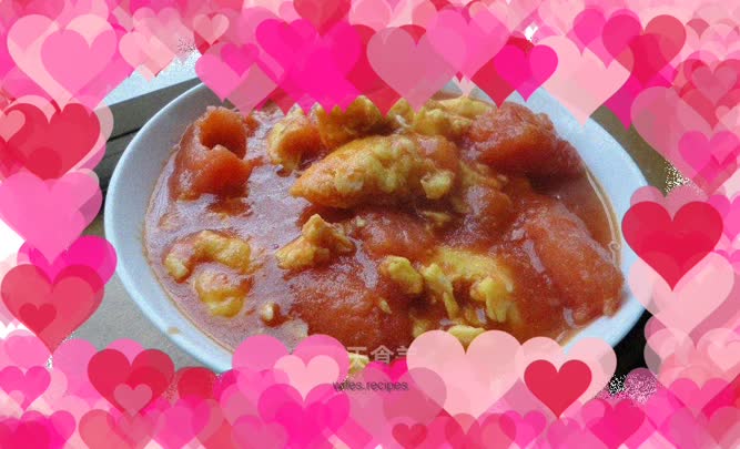 Lazy version of tomato scrambled eggs