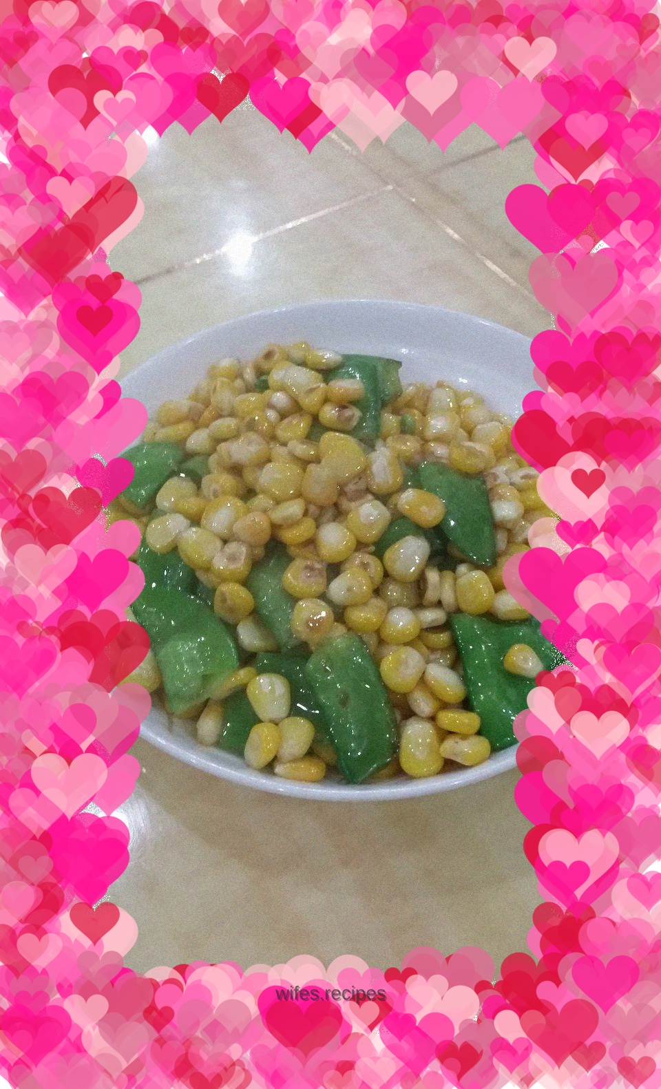 Fried snow peas with corn