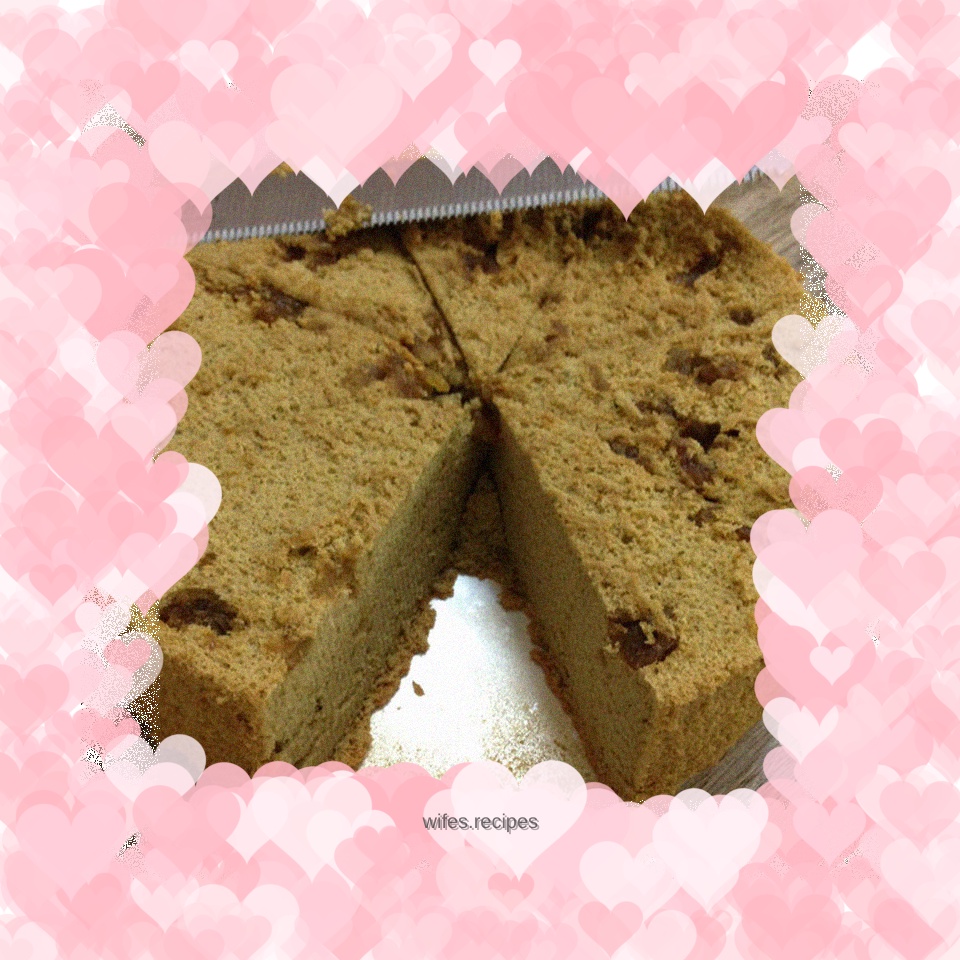 Candied date matcha chiffon cake