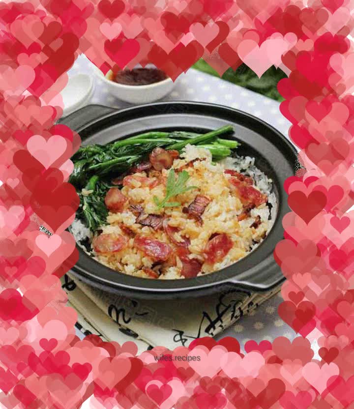 Cantonese Style Cured Meat Claypot Rice