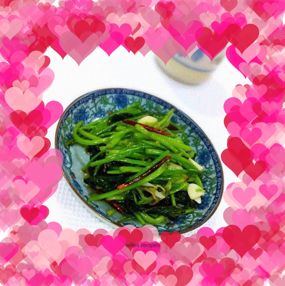 Roasted sweet potato leaves