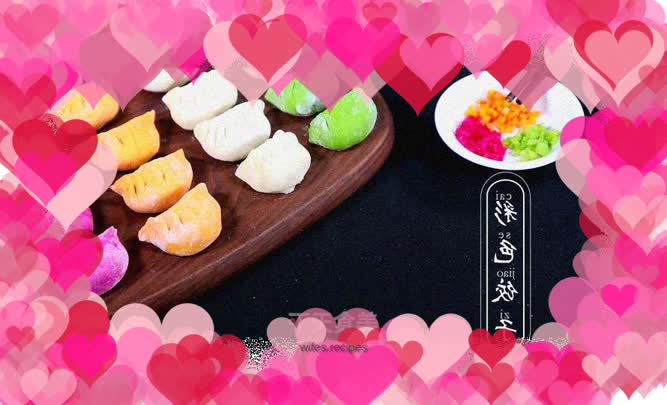 Beautiful colorful dumplings