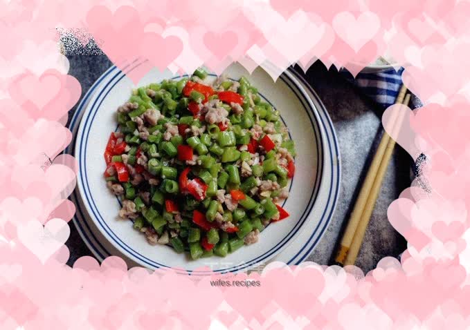 Stir-fried minced pork with green beans