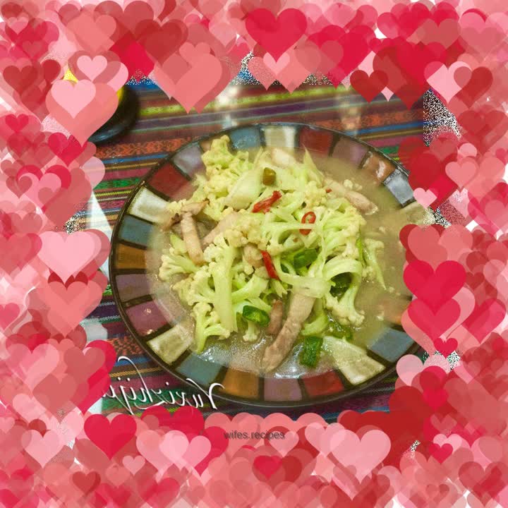 Cauliflower Stir-fried Pork