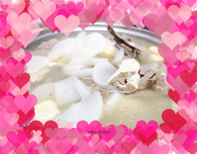 Big bone radish and tofu soup