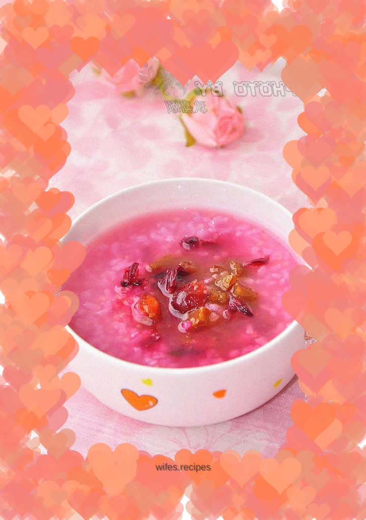 Flower and fruit tea porridge