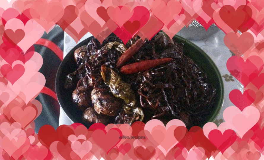 Sauced potatoes & sweet potato stems