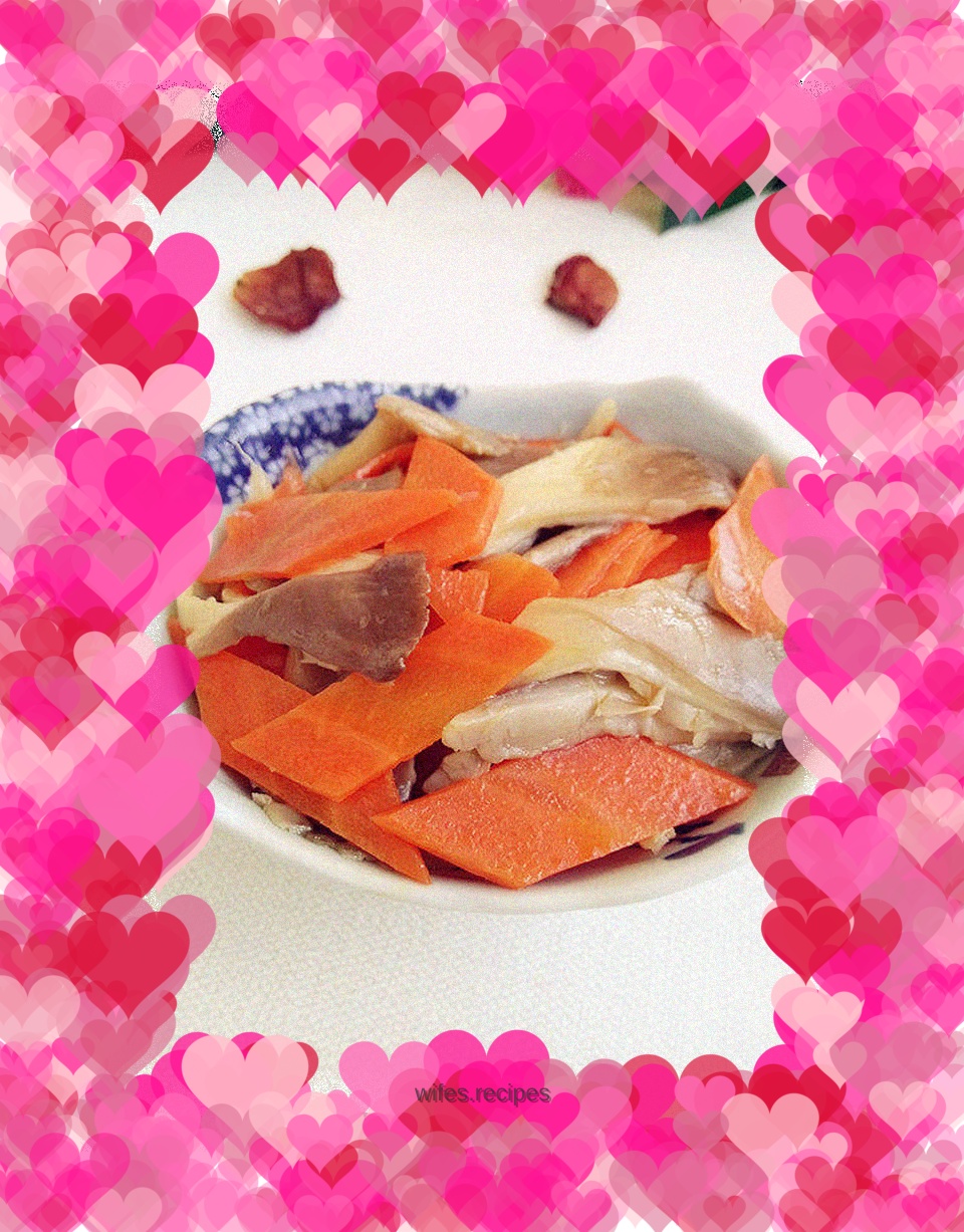 Stir-fried carrots with oyster mushrooms