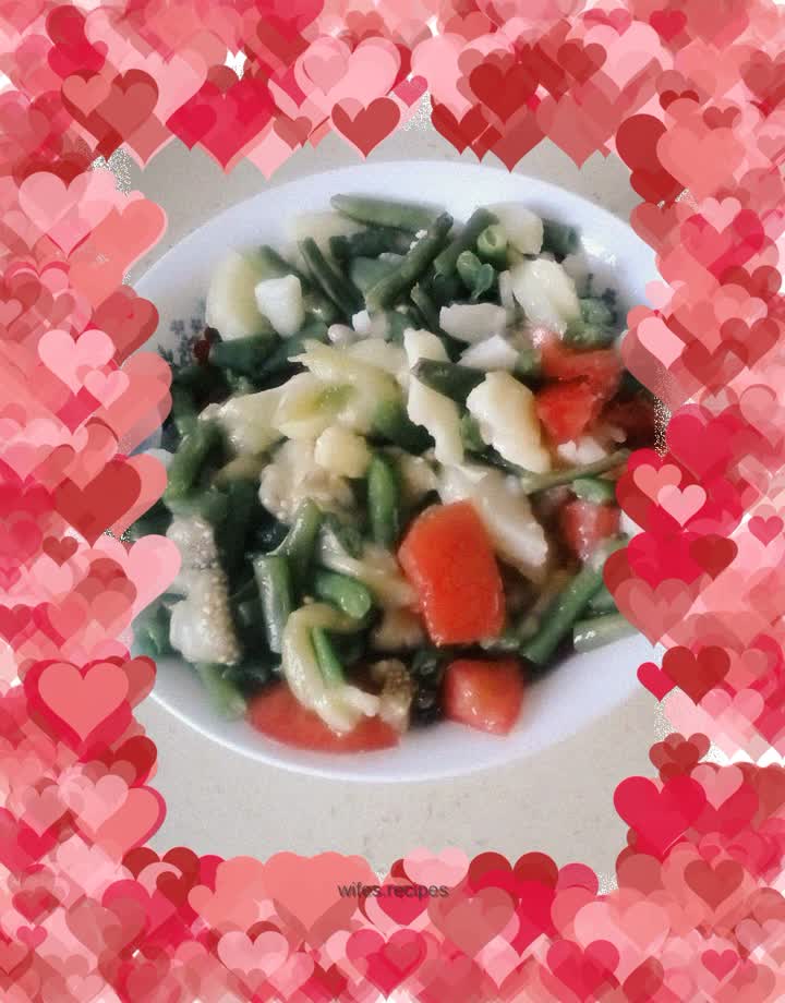 Delicious steamed vegetables