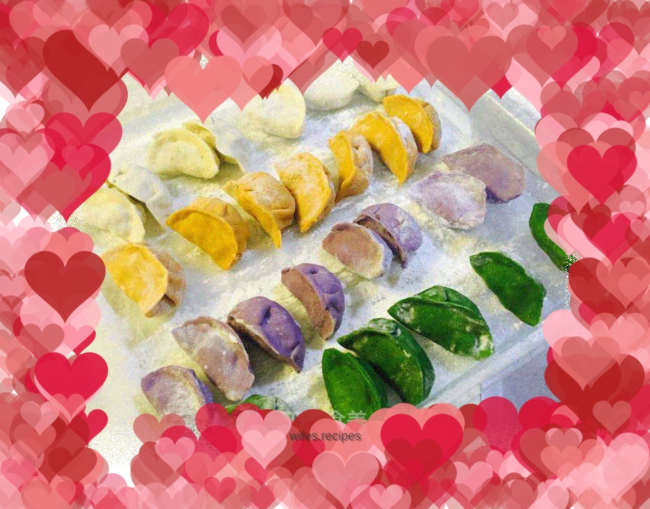 Colorful vegetable dumplings