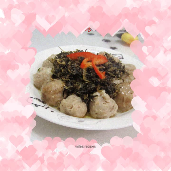 Steamed Dried Plum and Vegetable Meatballs