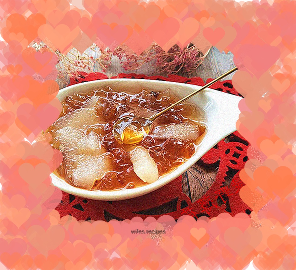 Soup - peach gum stewed with pears