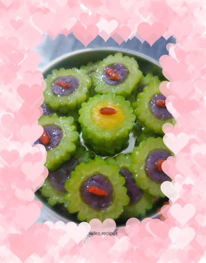 Purple sweet potato, honey and bitter melon