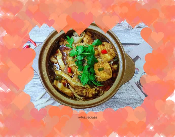 Braised fish with tofu in pot