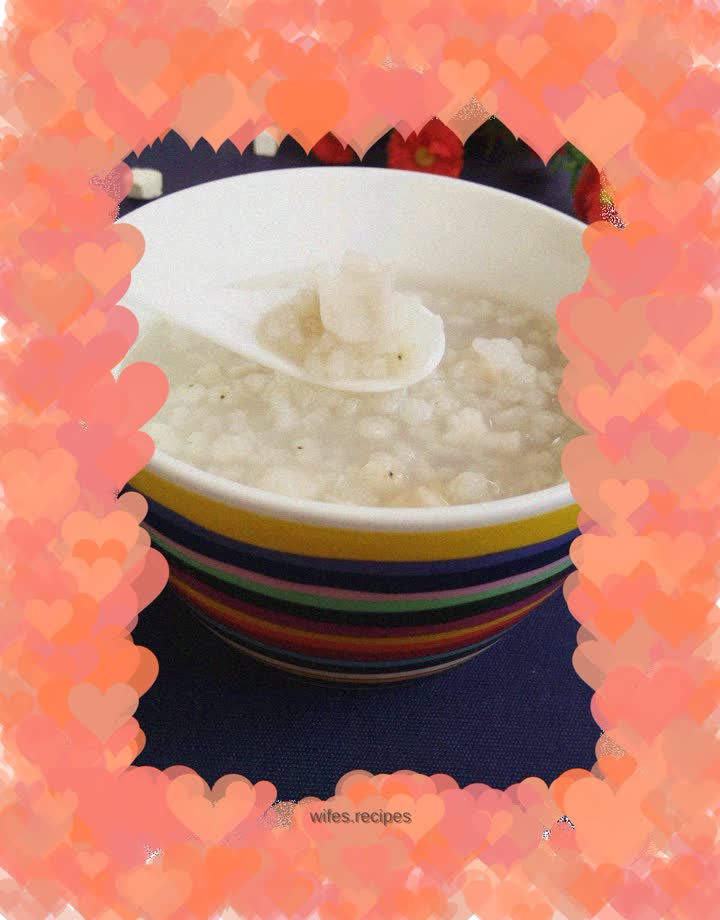 Poria, millet and glutinous rice porridge