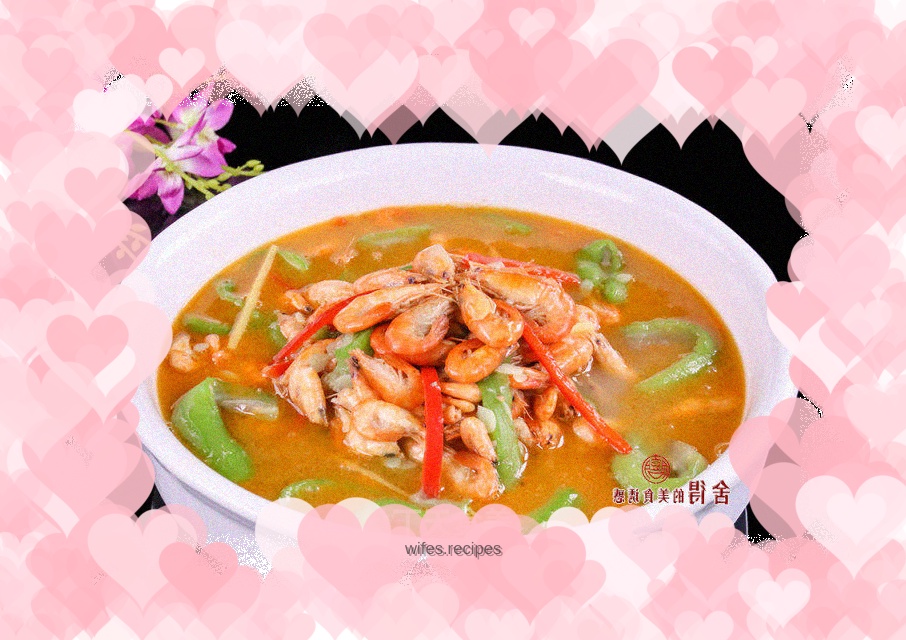 Luffa and boiled river shrimp