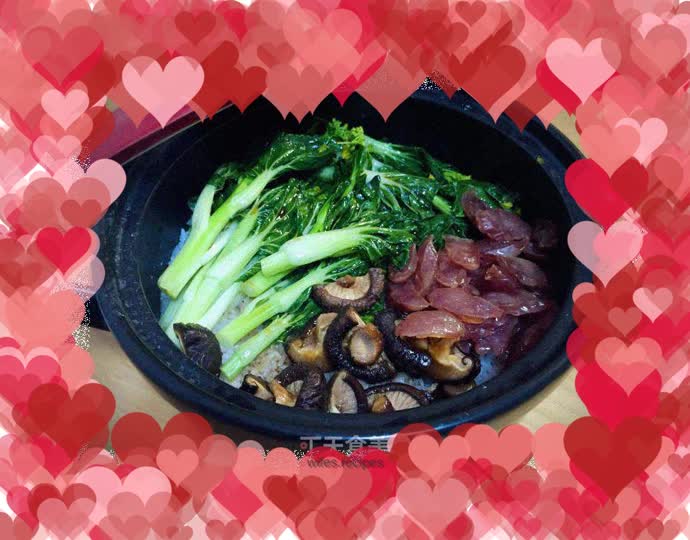 Super Simple Cantonese Style Sausage Claypot Rice