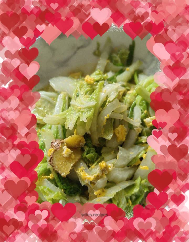 Fried cabbage with eggs
