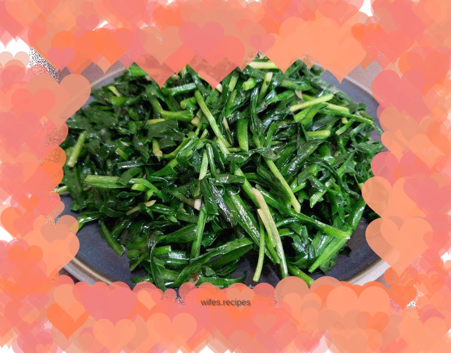 Stir-fried leeks