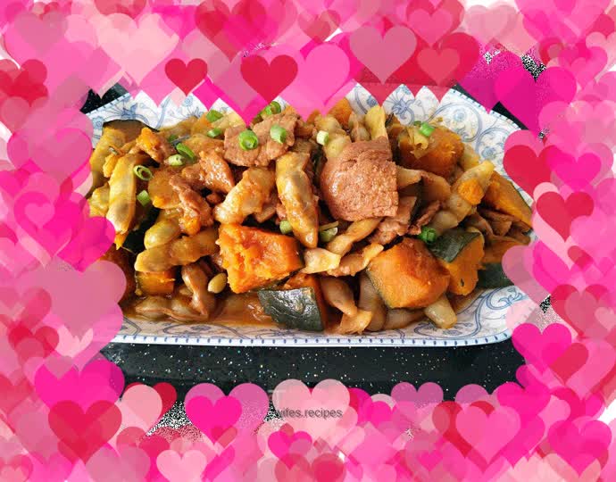 Stewed Pumpkin with Soy Beans🎃