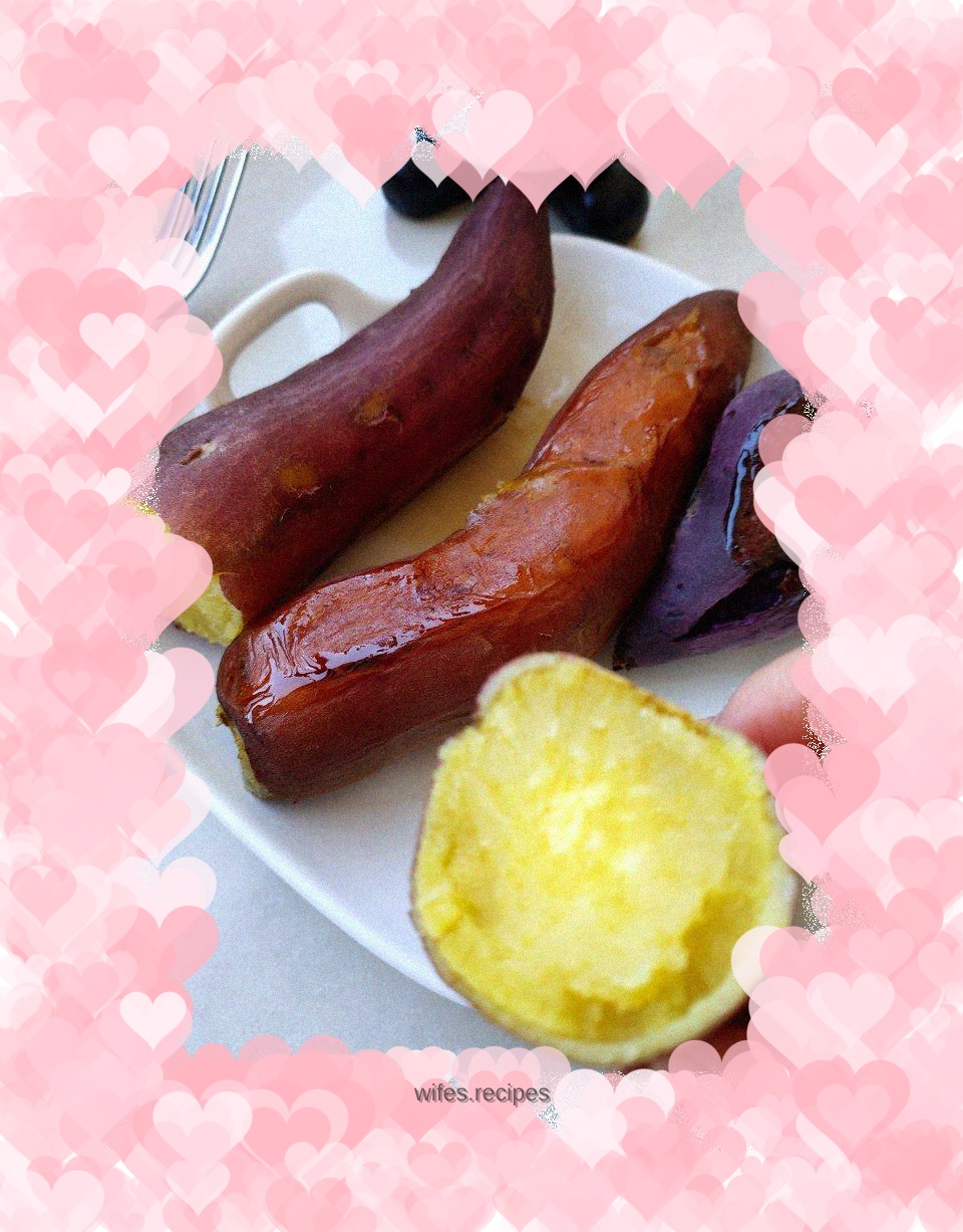 Rice cooker roasted sweet potatoes
