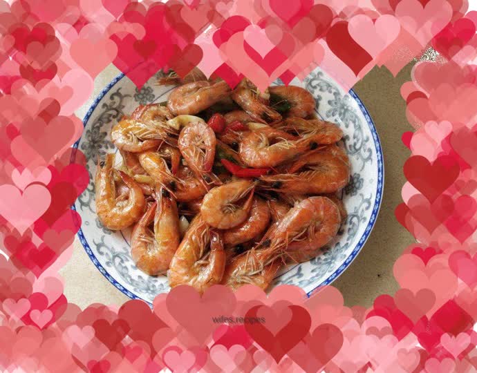 Braised prawns