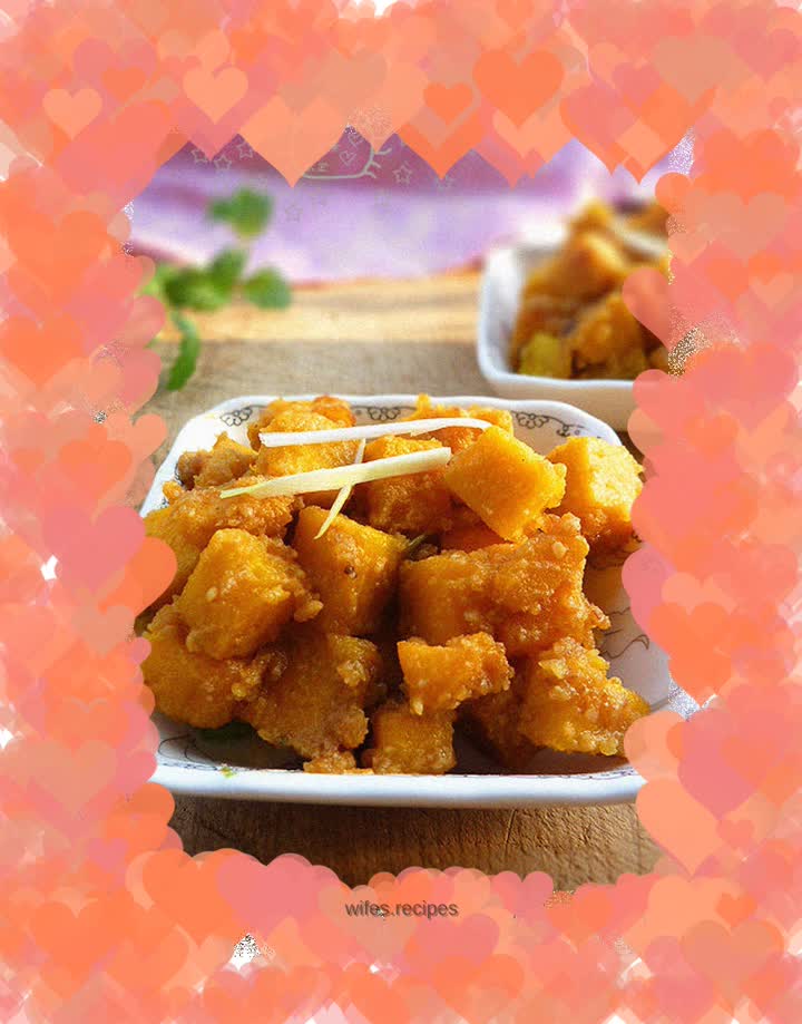 Salted egg yolk diced pumpkin