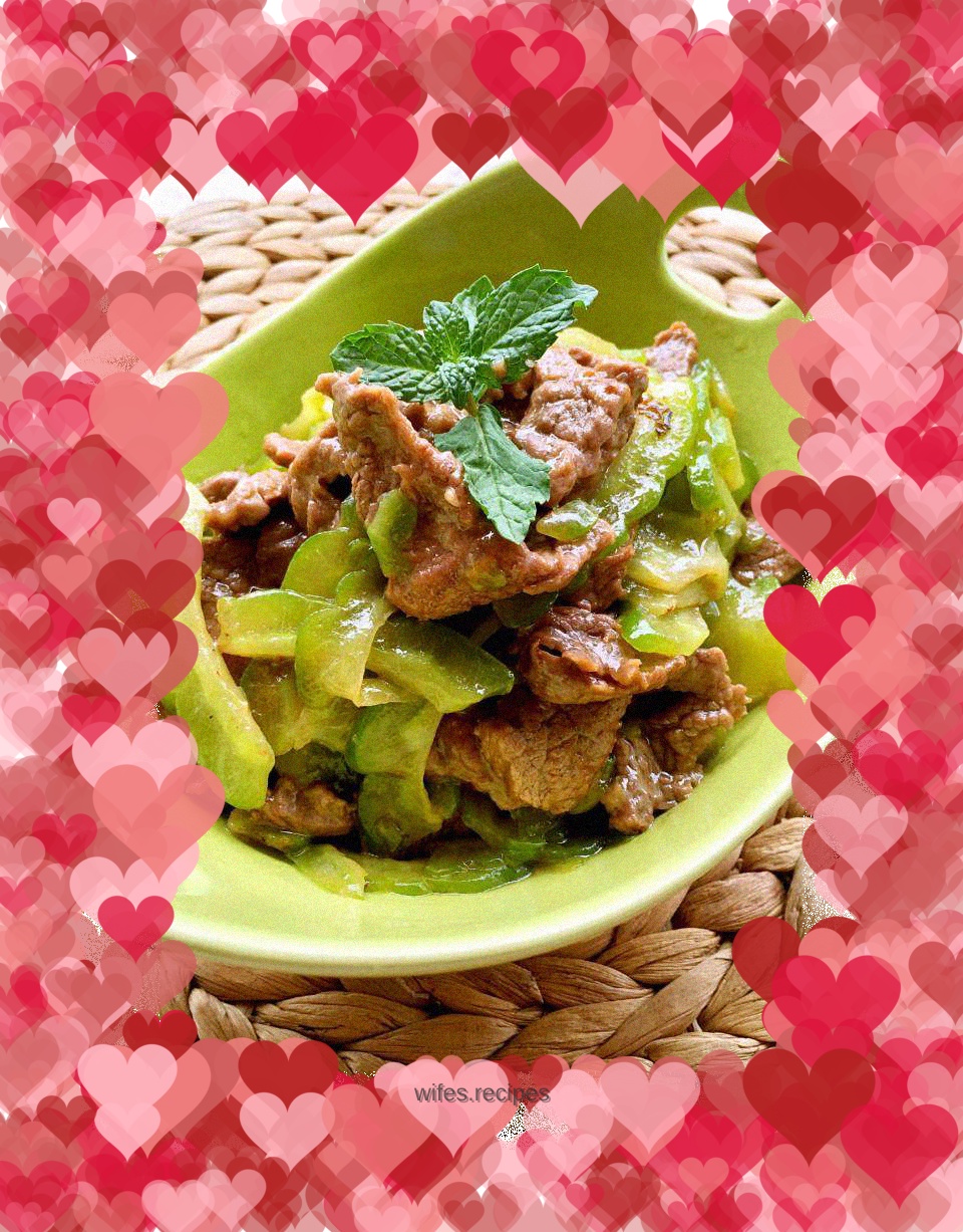 Beef fillet with cold melon