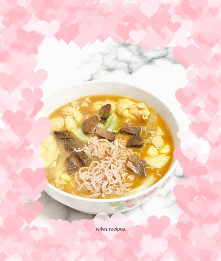 Beef, Tofu and Purple Potato Noodles