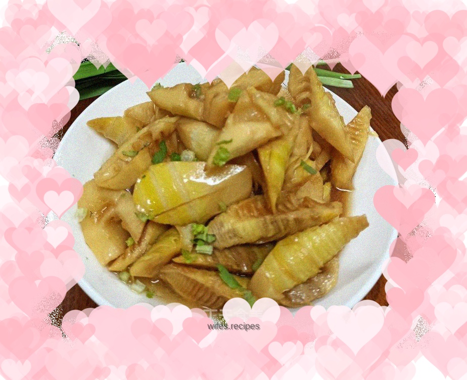 Braised spring bamboo shoots in oil