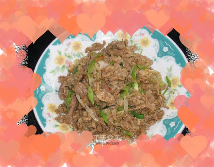 Lamb stir-fried with green onion and cumin