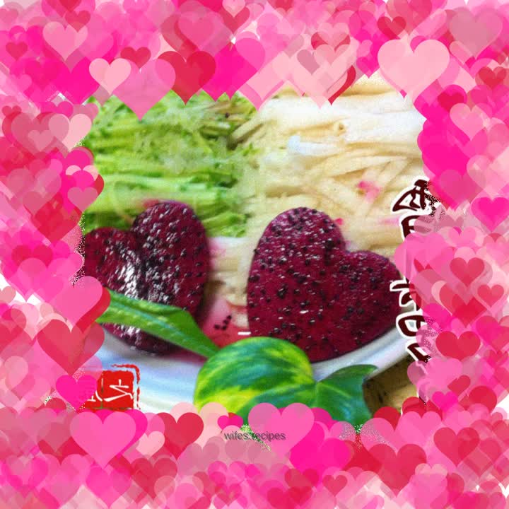 Shredded Sydney radish