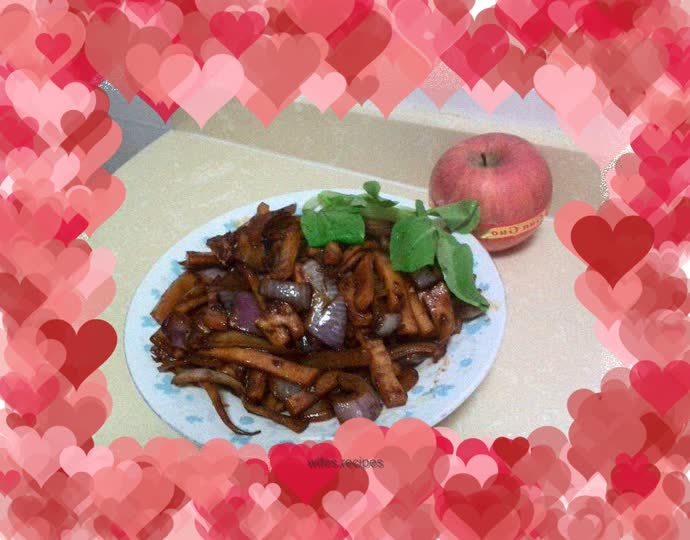 Dried Squid with Onions