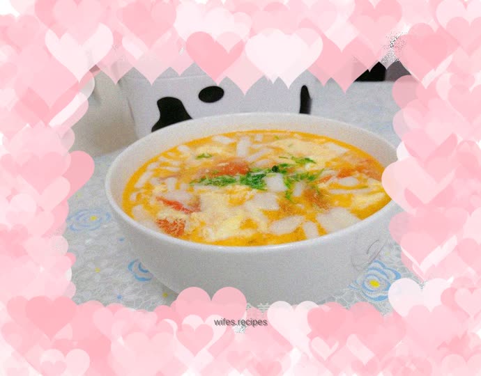 Seafood Mushroom Tomato Egg Drop Soup
