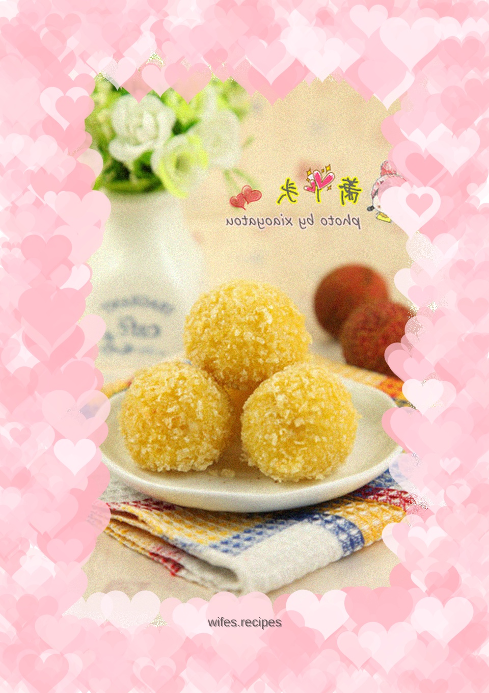 Fried Cheese Lychee Balls